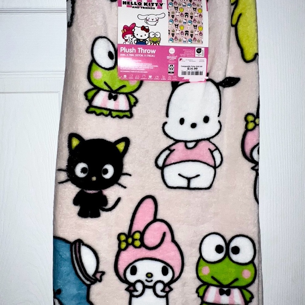 Hello Kitty Plush Throw Blanket